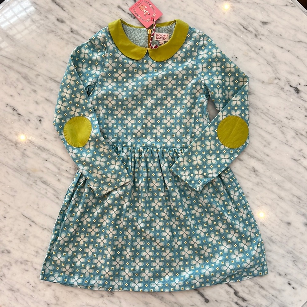New Girls Room Seven Long Sleeve Geometric Print Dress